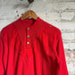 1980s Red Button Sweatshirt