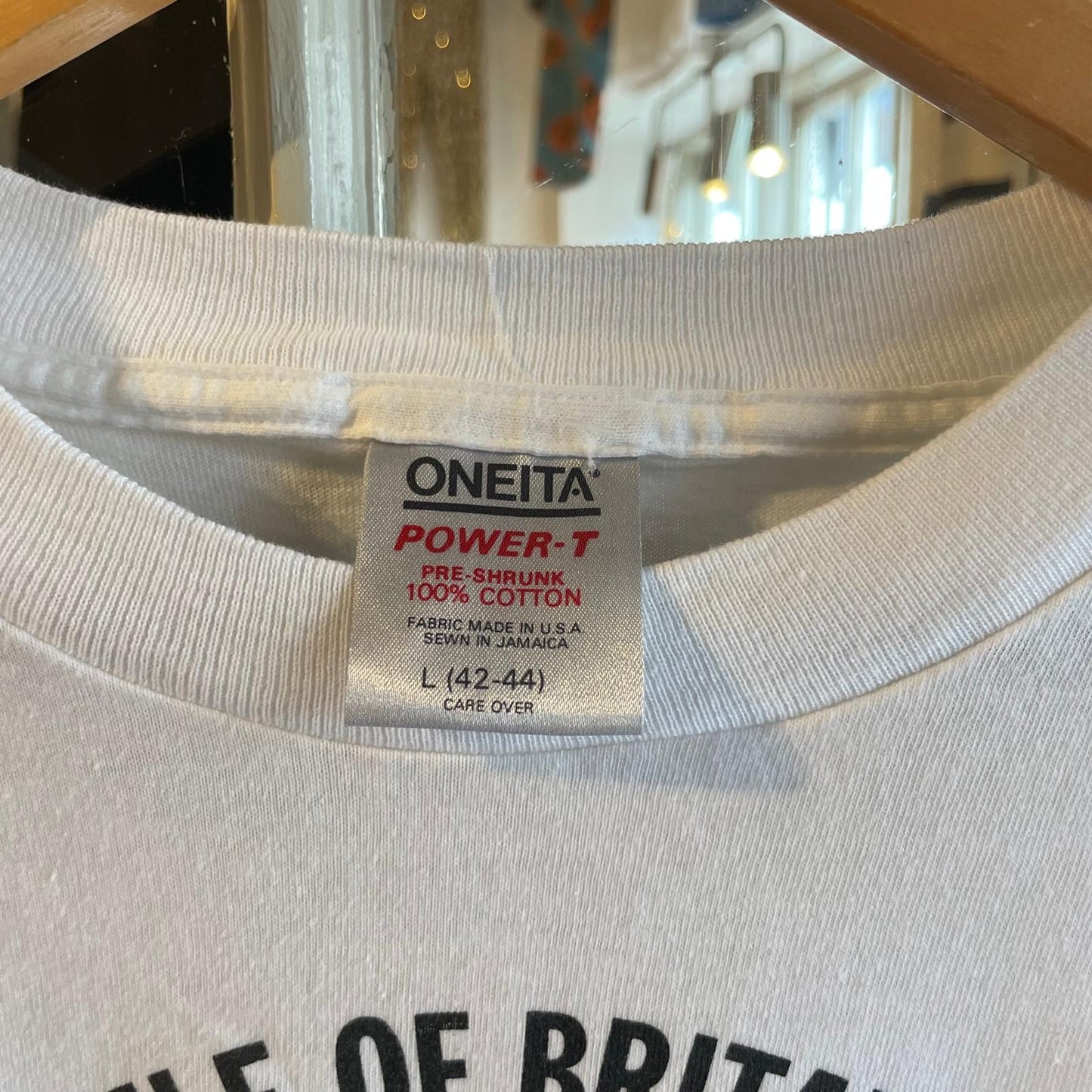 1990s White 'Battle of Britain' graphic Military T-shirt