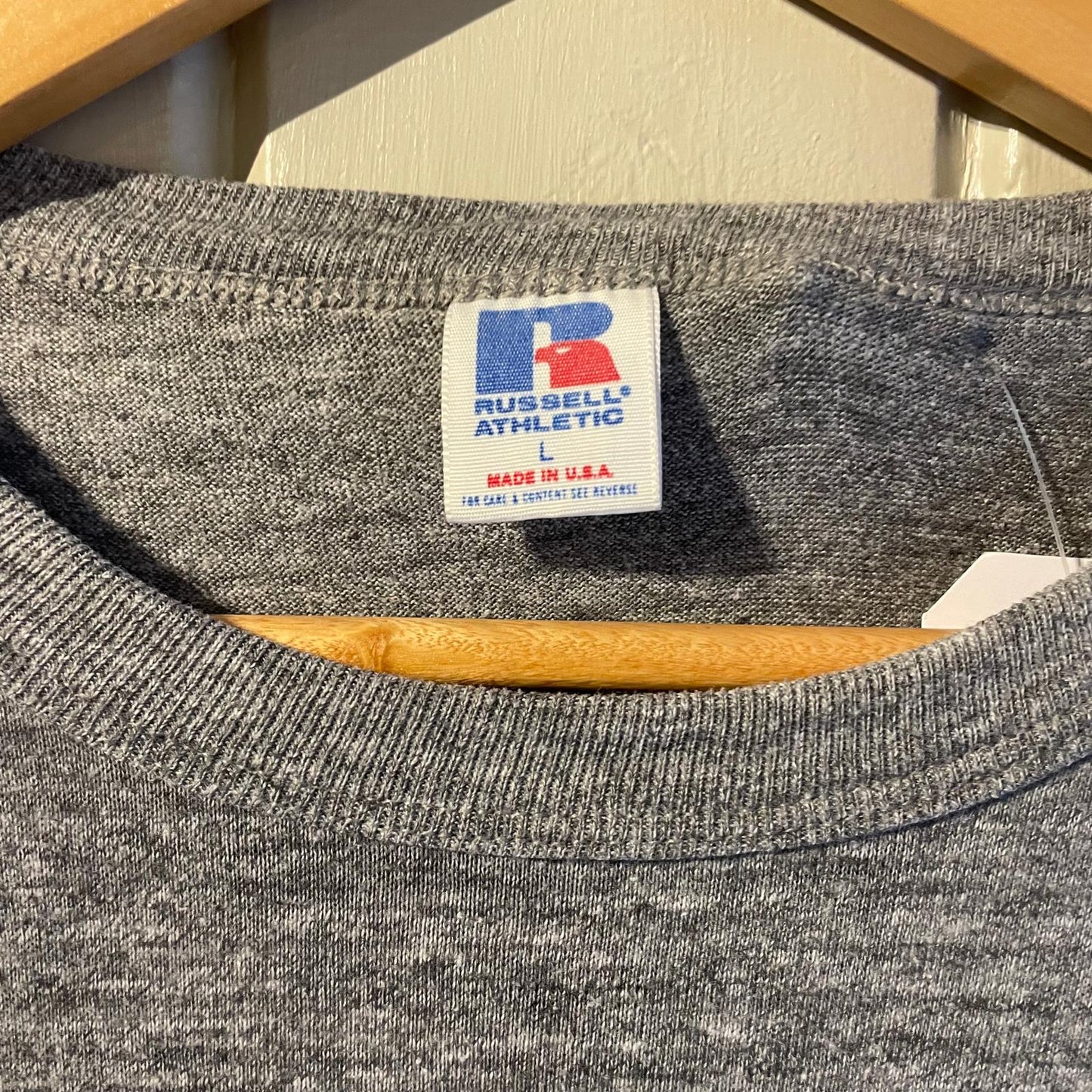 1970s Grey Russel Athletic Graphic College T-Shirt