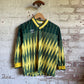 1980s Green Template Umbro Football Long Sleeve Top