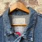 1990s Blue Denim Print Jacket