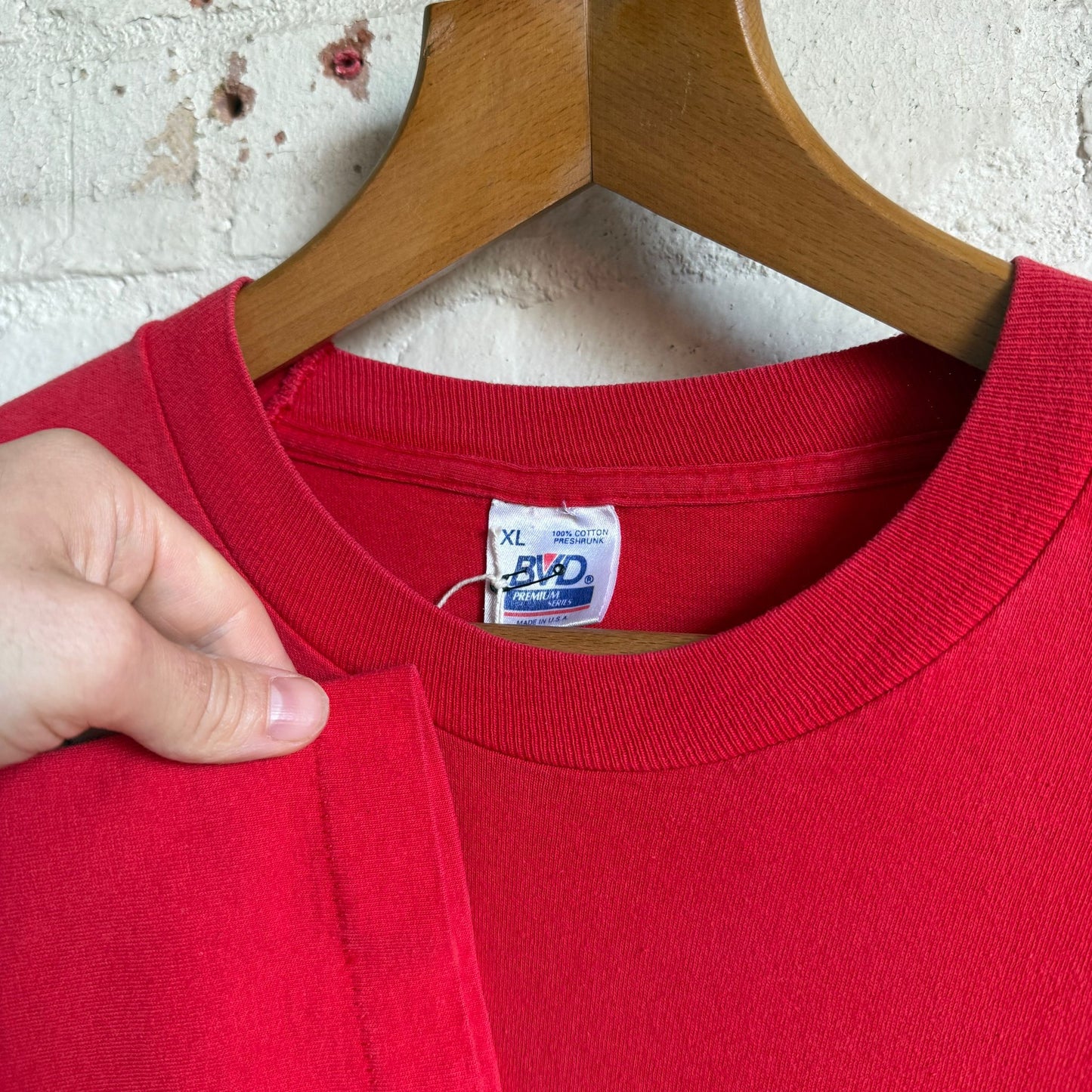 1990s Red Blank Pocket T-shirt