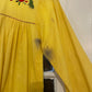 1970s Yellow Embroidered Cotton Blouse Shirt