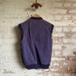 1980s Purple Reversible Cotton Knitted Gilet Jacket