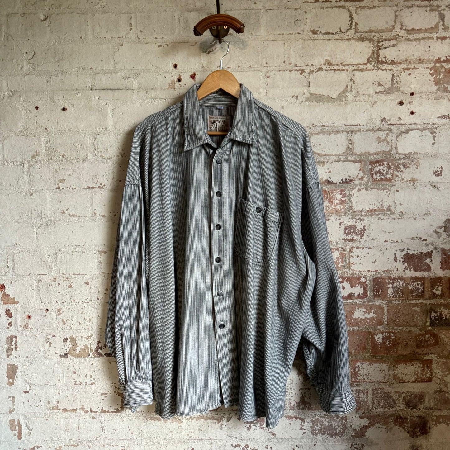 1980s Grey Corduroy Long Sleeve Shirt