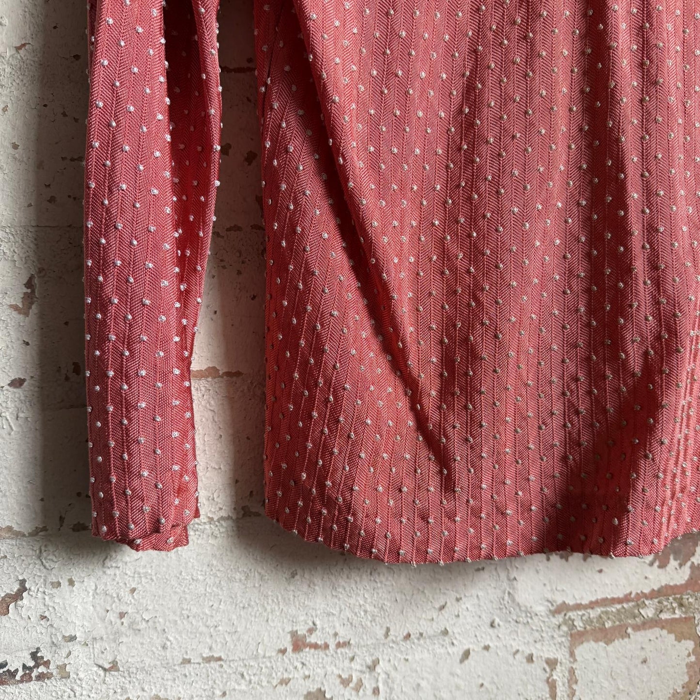 1960s Unusual Italian Rayon Pink Blouse Shirt