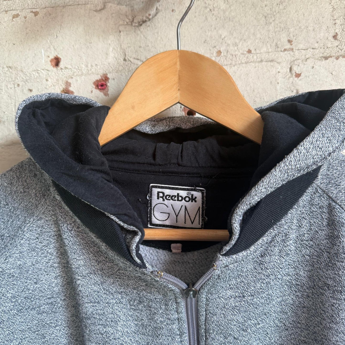 1990s Grey Reebok Gym Sweatshirt Hoodie