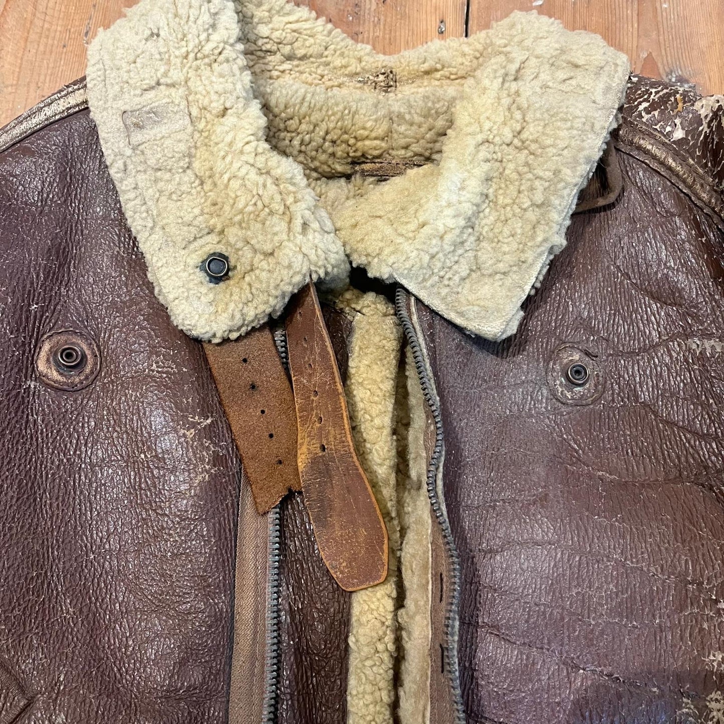 1940s WW2 B3 Sheepskin Flying Jacket Coat