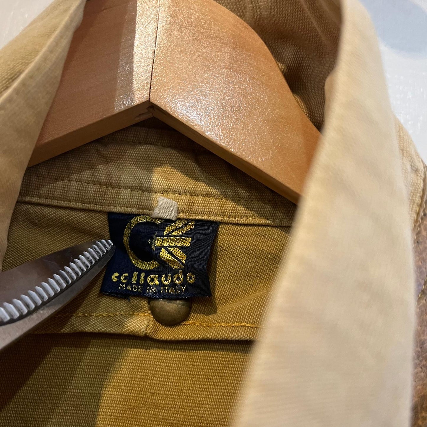 1960s Mustard Yellow Italian Hunting Work Style Jacket Coat