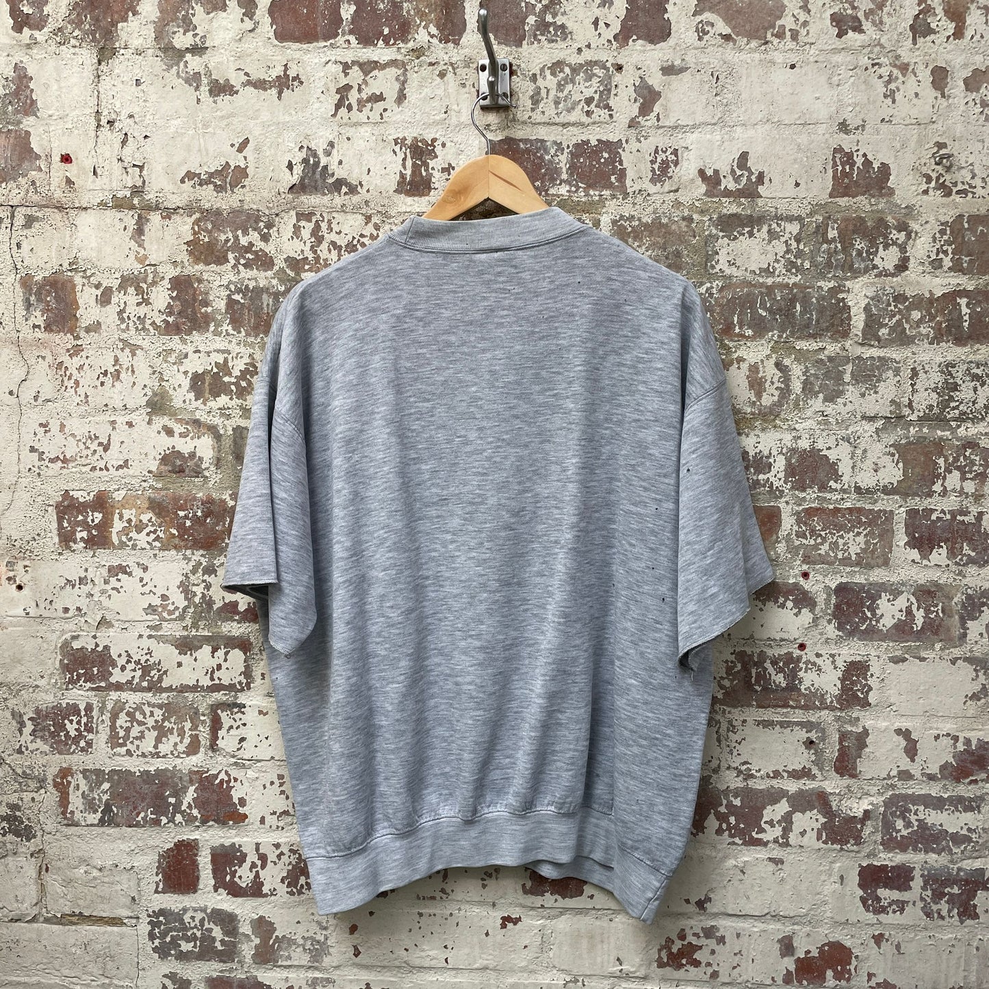 Vintage 1980s 1990s Grey Distressed painter Cut Off Sweatshirt Jumper