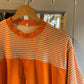 1990s Orange and White Striped T-Shirt