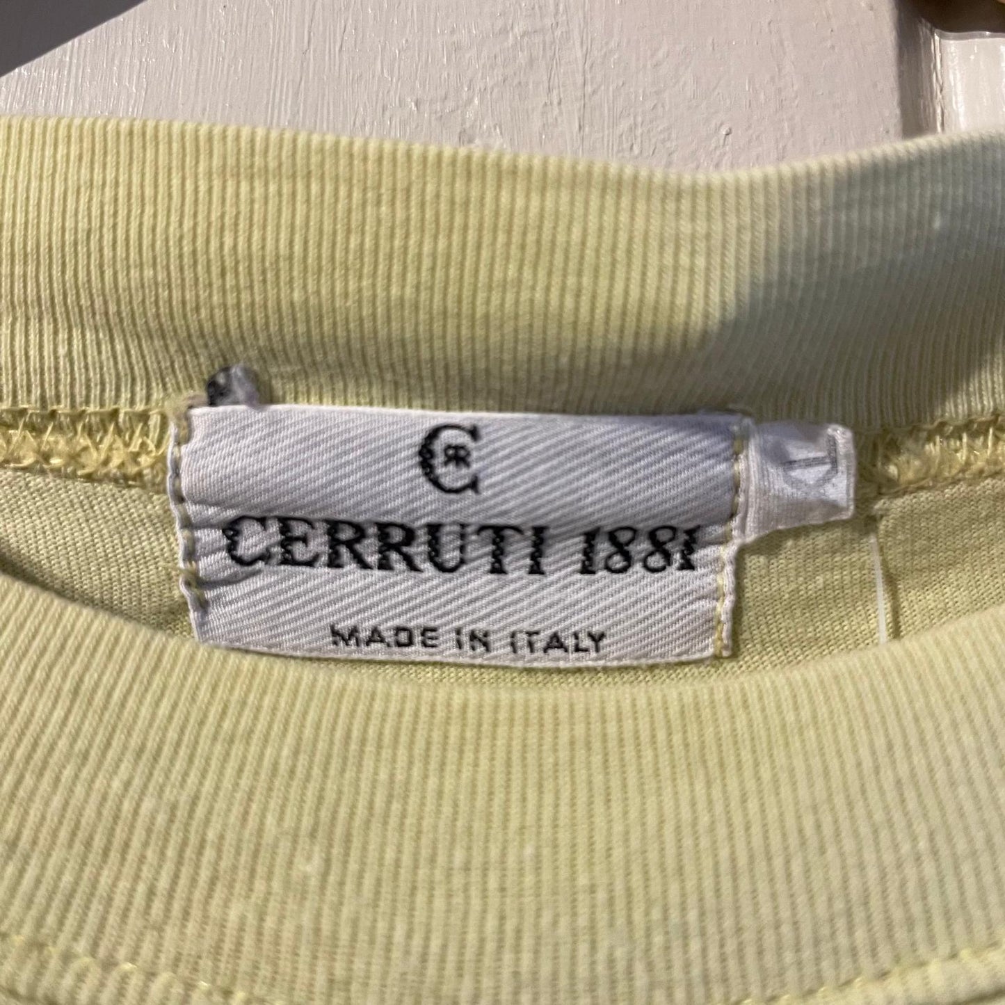 1980s Lime Green Cerruti 1881 Graphic T-Shirt