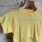 1970s Yellow Short-sleeved Blank T-shirt