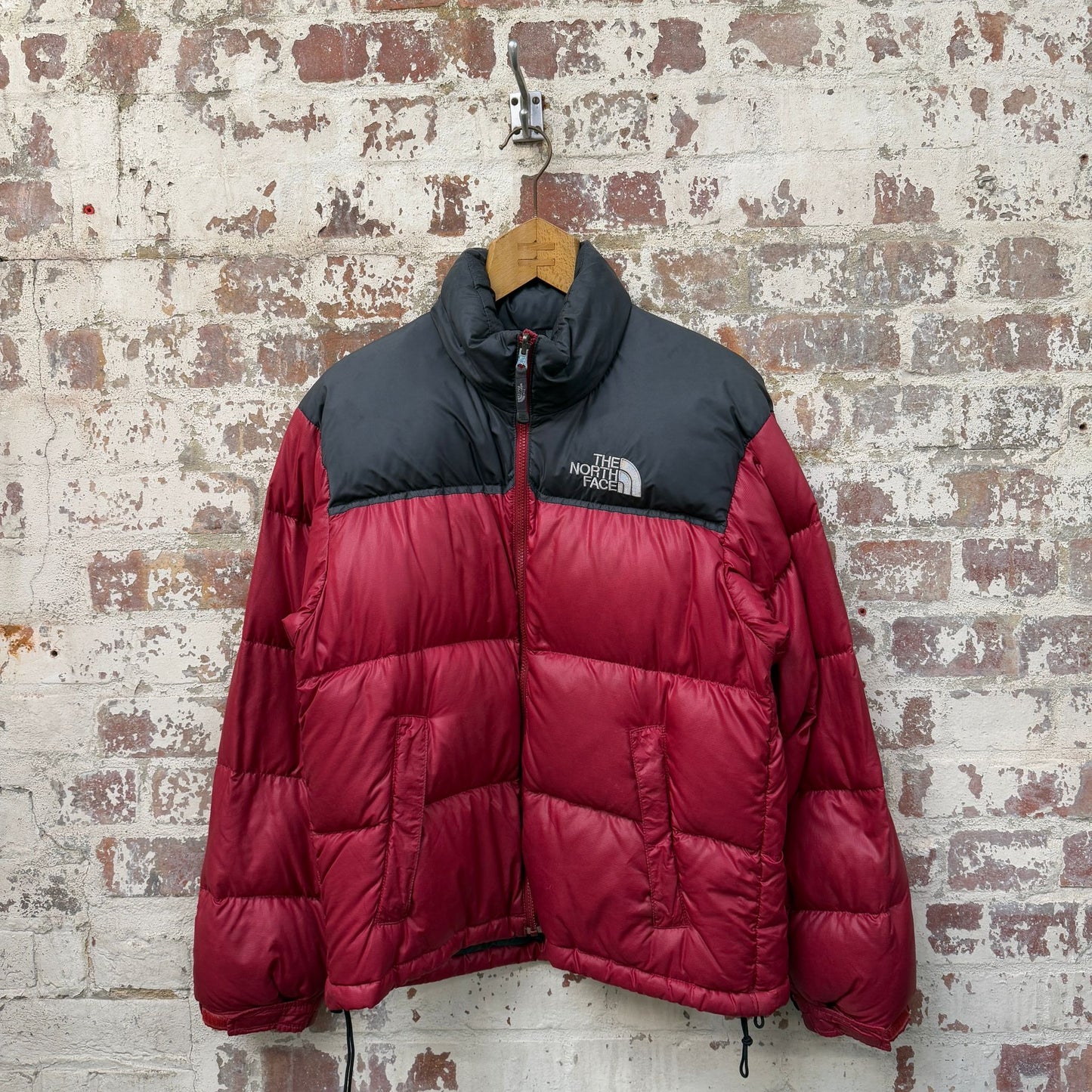 2000s Black and Red The North Face Puffer Jacket