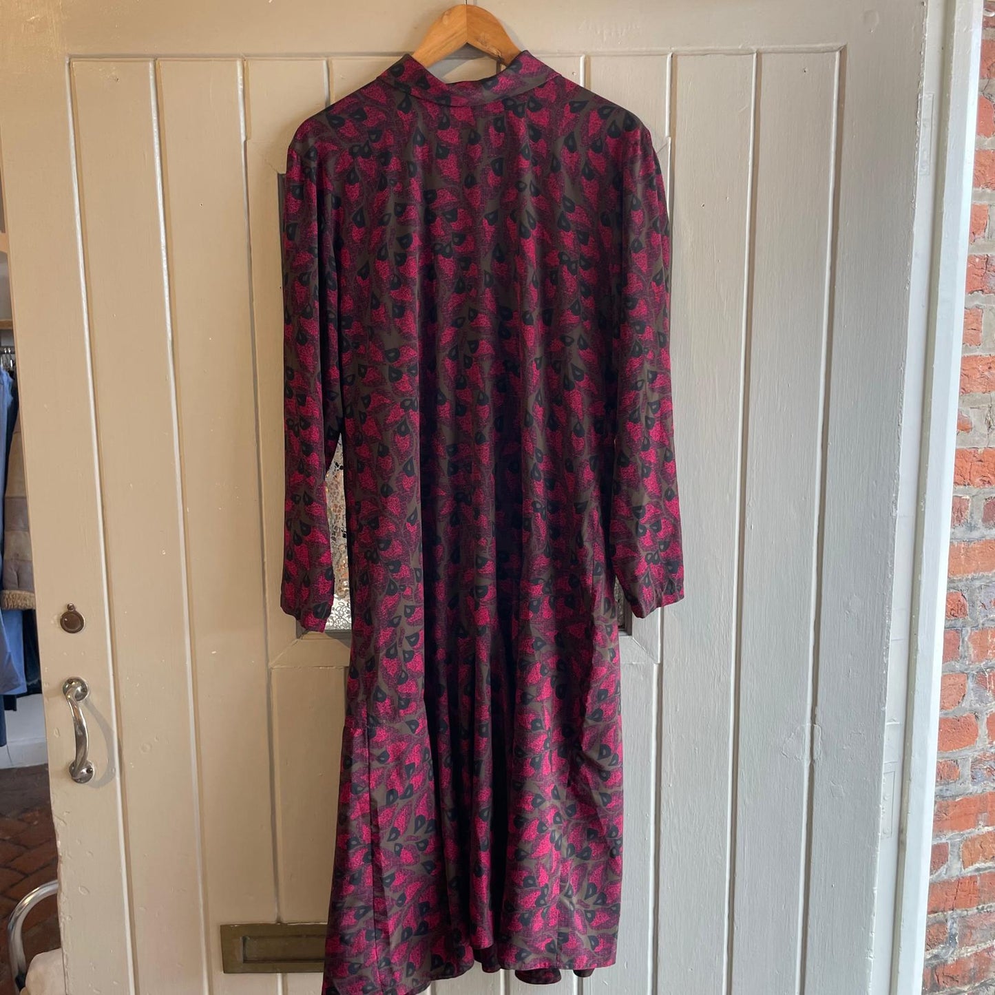 1970s Graphic Jaeger Purple Dress