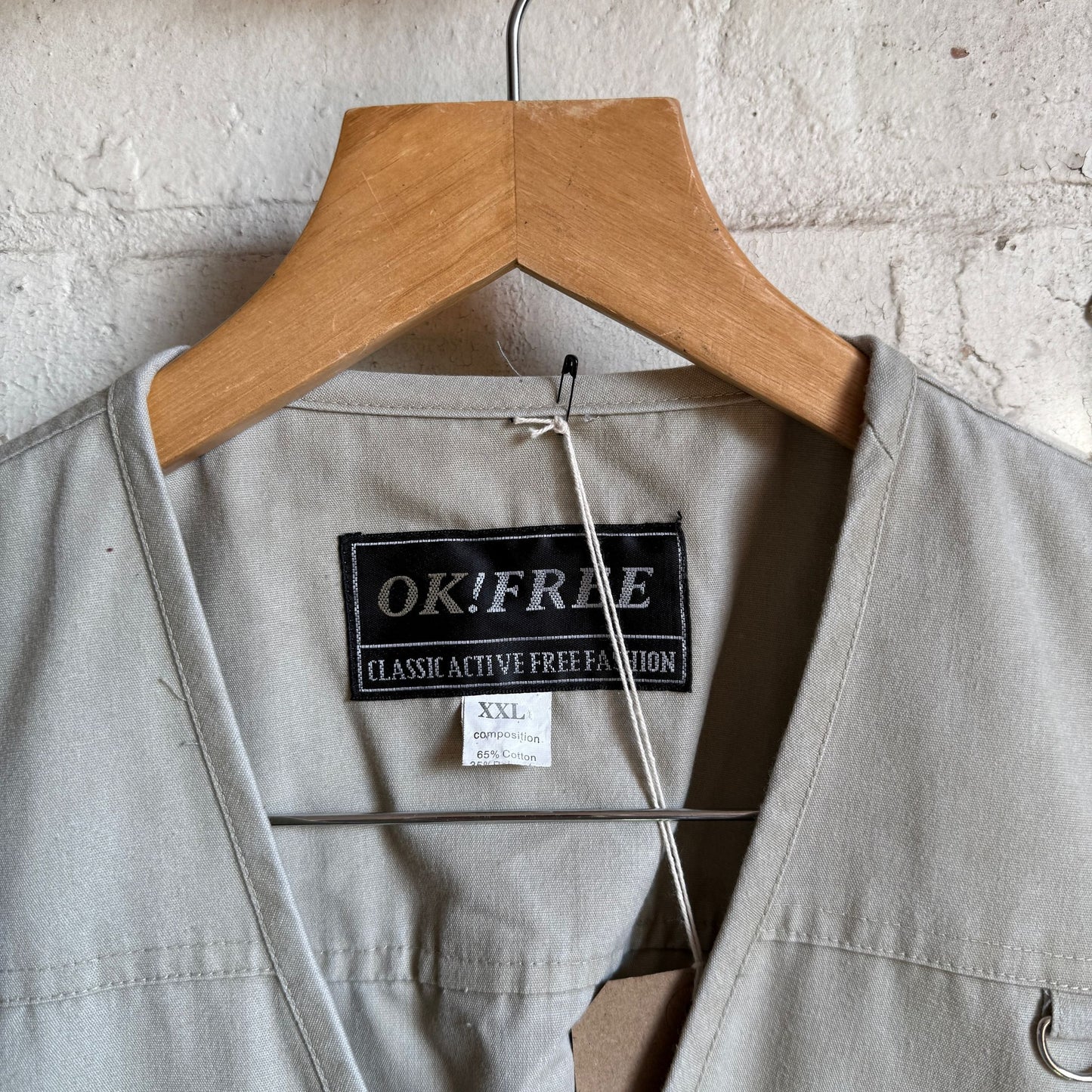 1990s Beige Tactical Fishing Gilet  Jacket