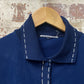 Vintage 1970s 1980s Navy Blue Button Up Shirt