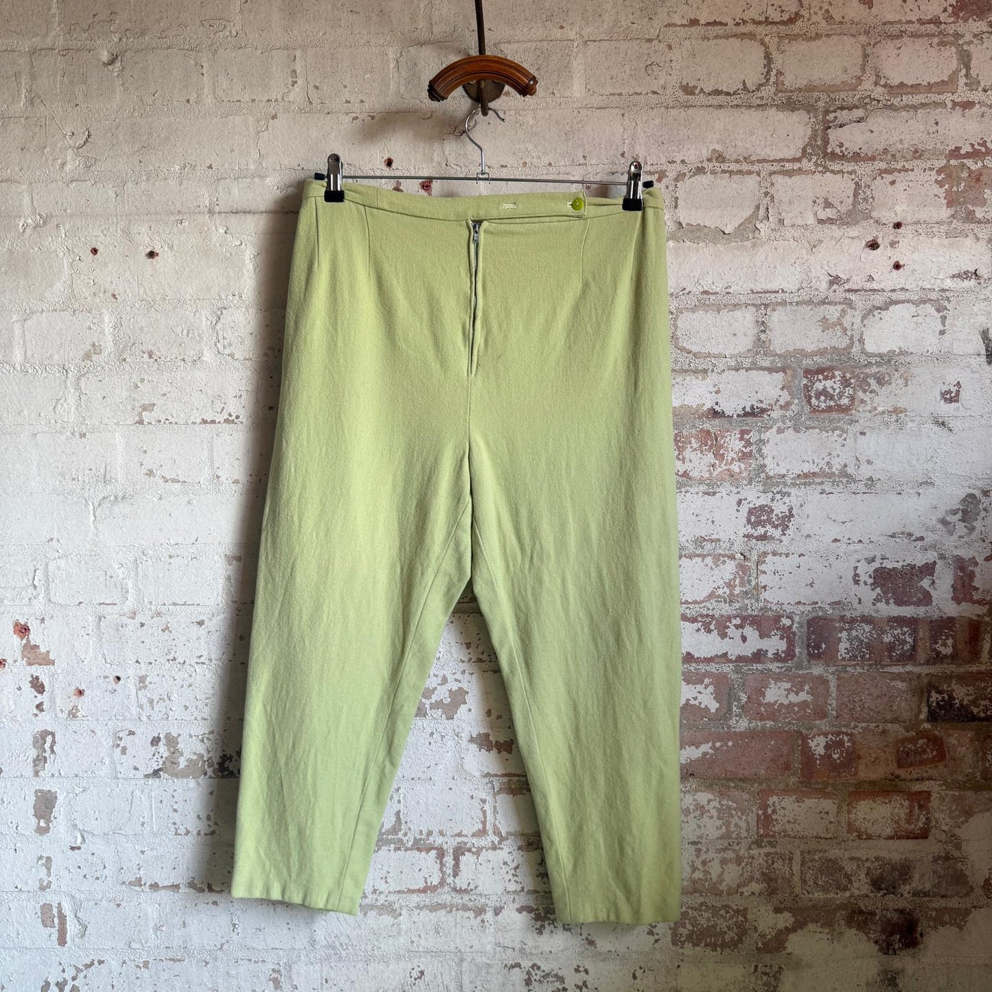 1960s Lime Green Wool Pedal Pushers Trousers