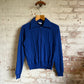 1980s Navy British Cotton Zip Up Sweatshirt