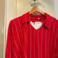 1980s Red Striped Football Template Top