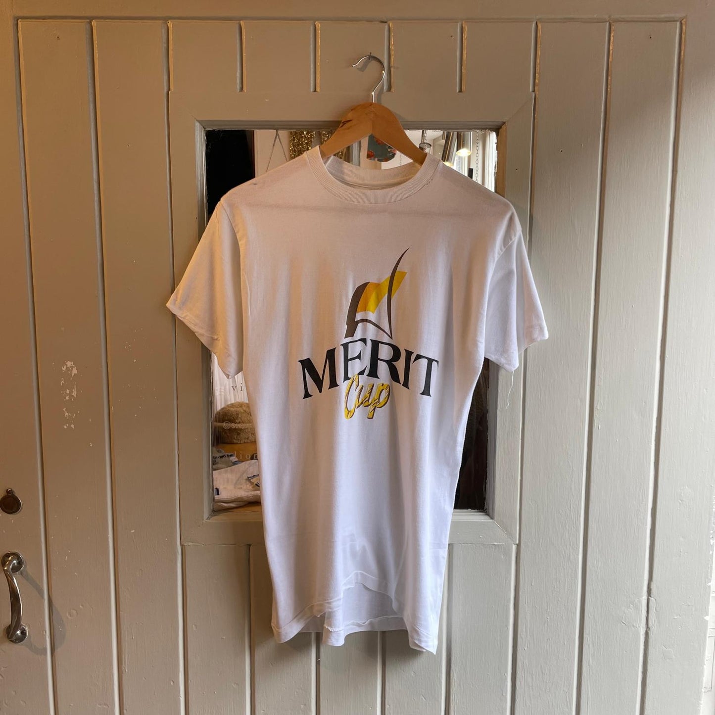 1990s White 'Merit' Sailing Graphic T-shirt