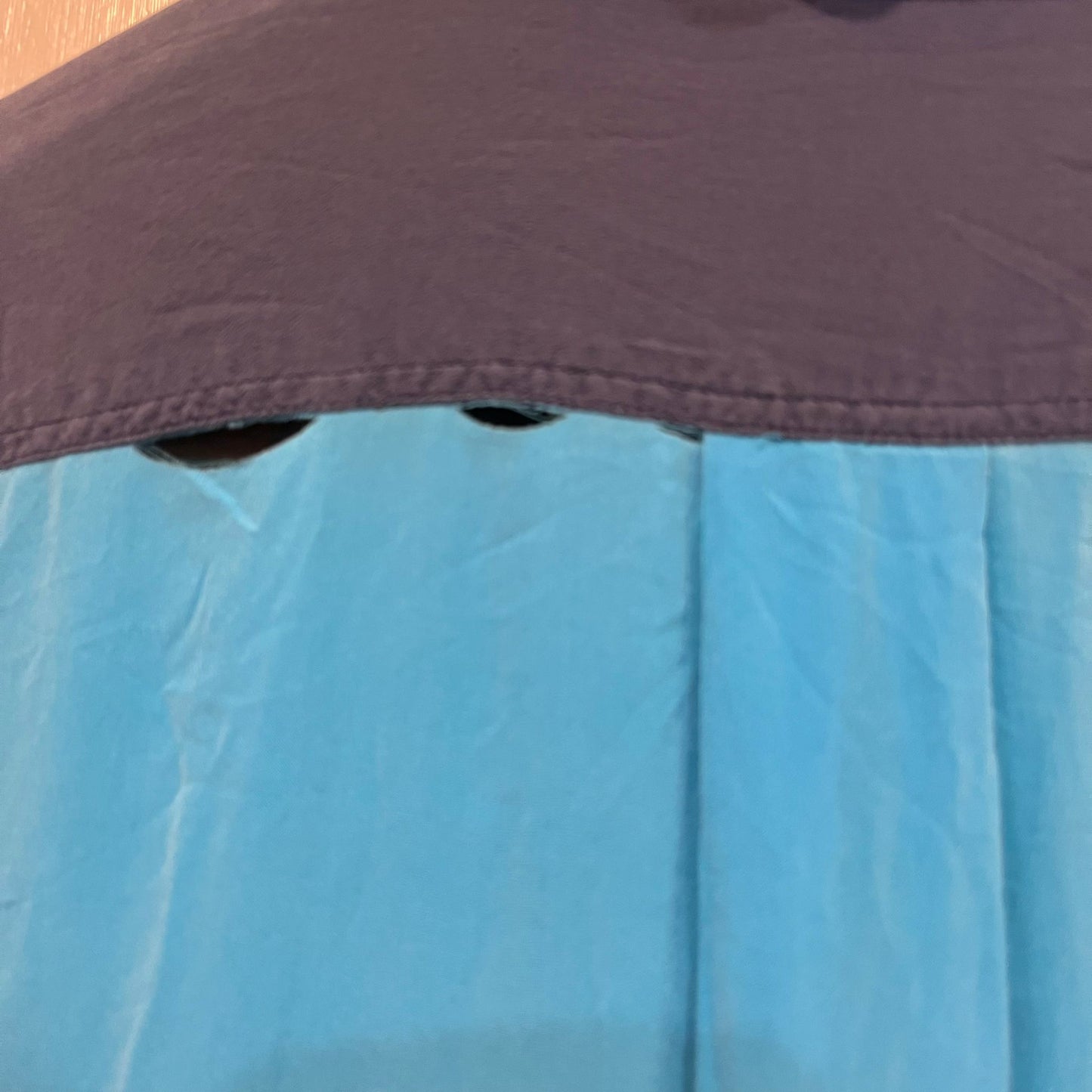 1970s Escada Blue Silk Button Up Shirt