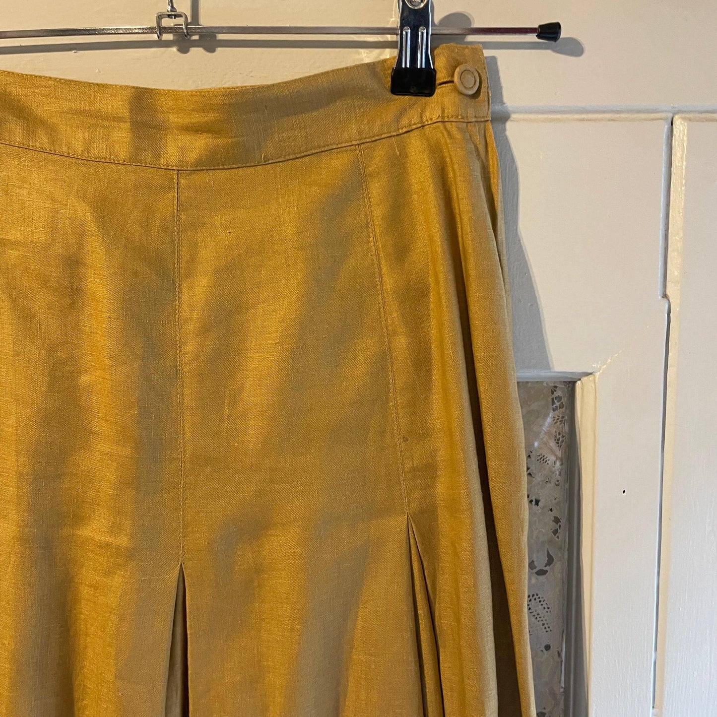 1970s Mustard Yellow Monsoon Skirt