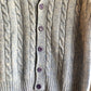 1970s Baby Blue Shetland Wool Cable Jumper