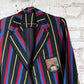 1940s Striped School College Suit Blazer Jacket
