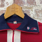 1970s Red Cycling Thermal Zip Shirt Top