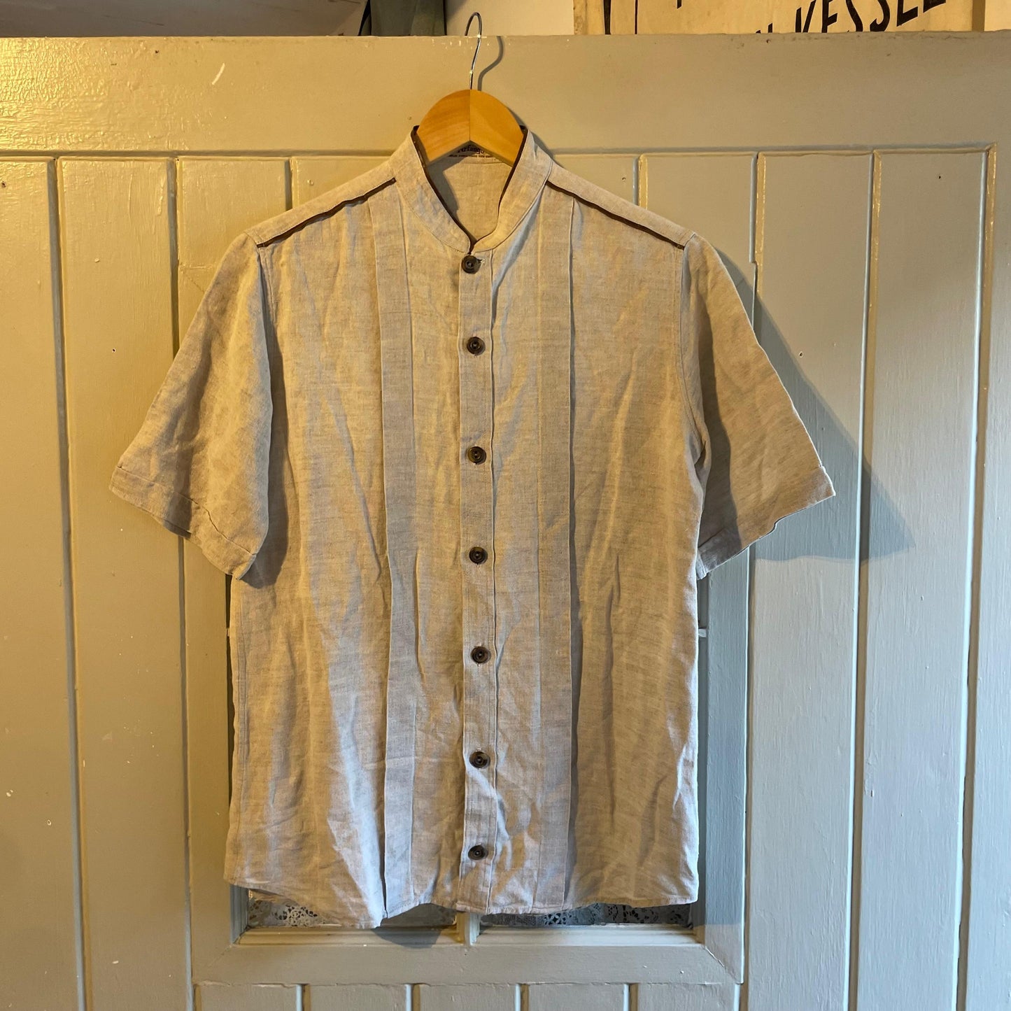 1970s Linen Button Two Piece Italian Suit