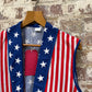 1980s American Flag Patriotic Waistcoat