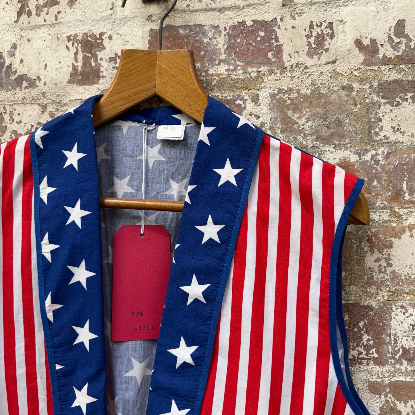 1980s American Flag Patriotic Waistcoat