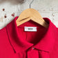 1980s Red Hugo Boss Polo Shirt Top