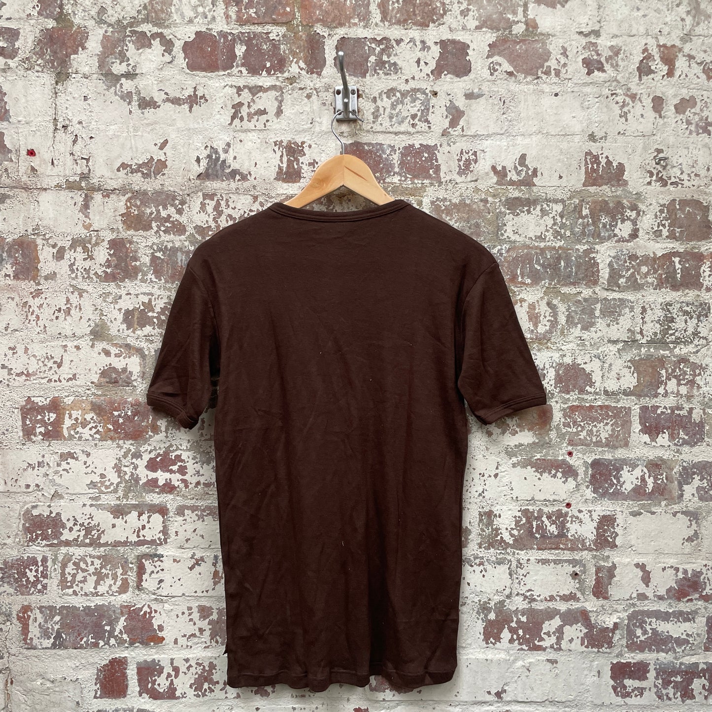 Vintage 1970s 1980s Brown Blank T-Shirt