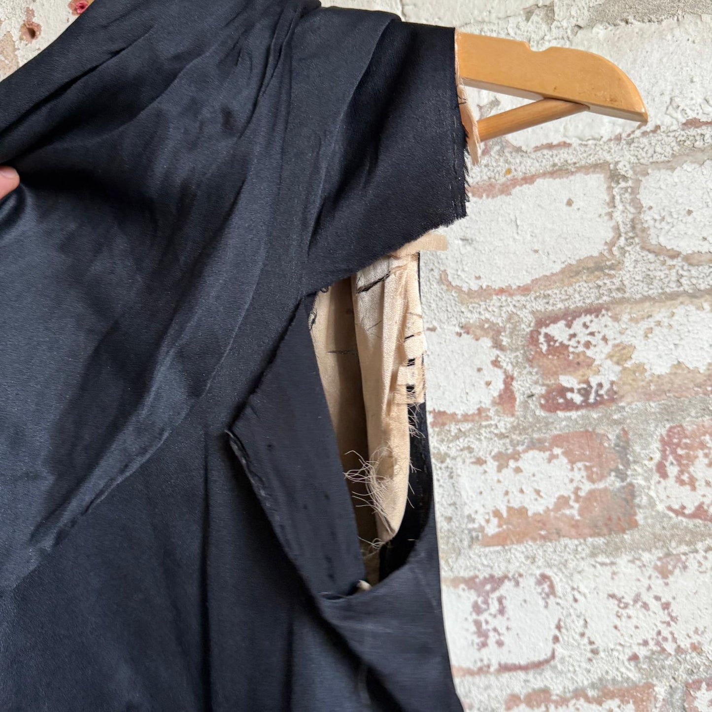 1880s 1890s Black Silk Victorian Edwardian Waistcoat Blouse