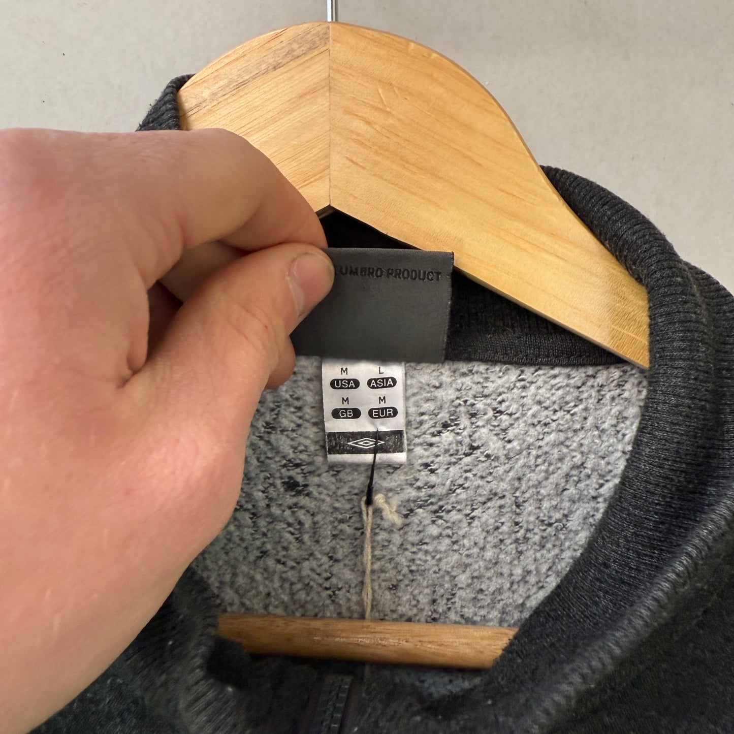 Dark Grey Umbro Zip Sweatshirt