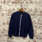 1970s Navy Metal Zip Track Top