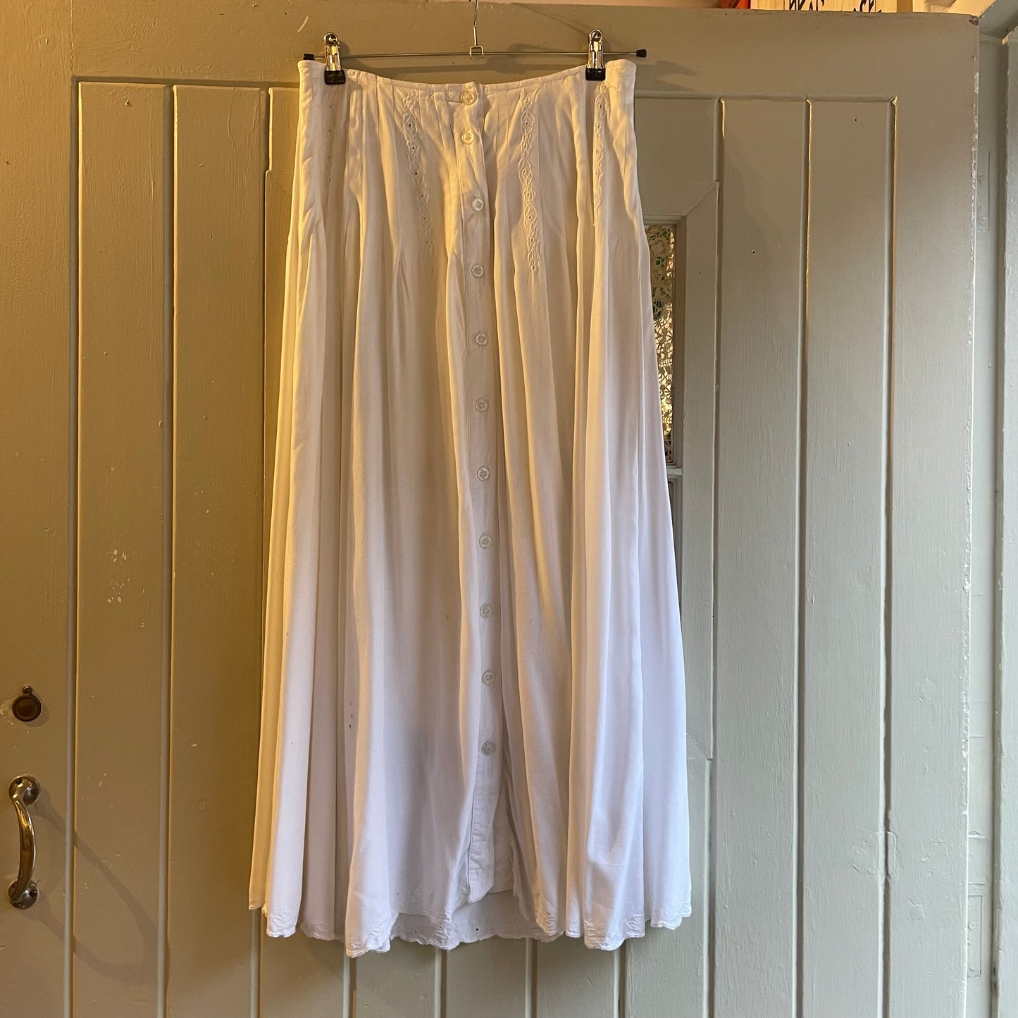 1990s Miss Selfridge White Cotton Skirt