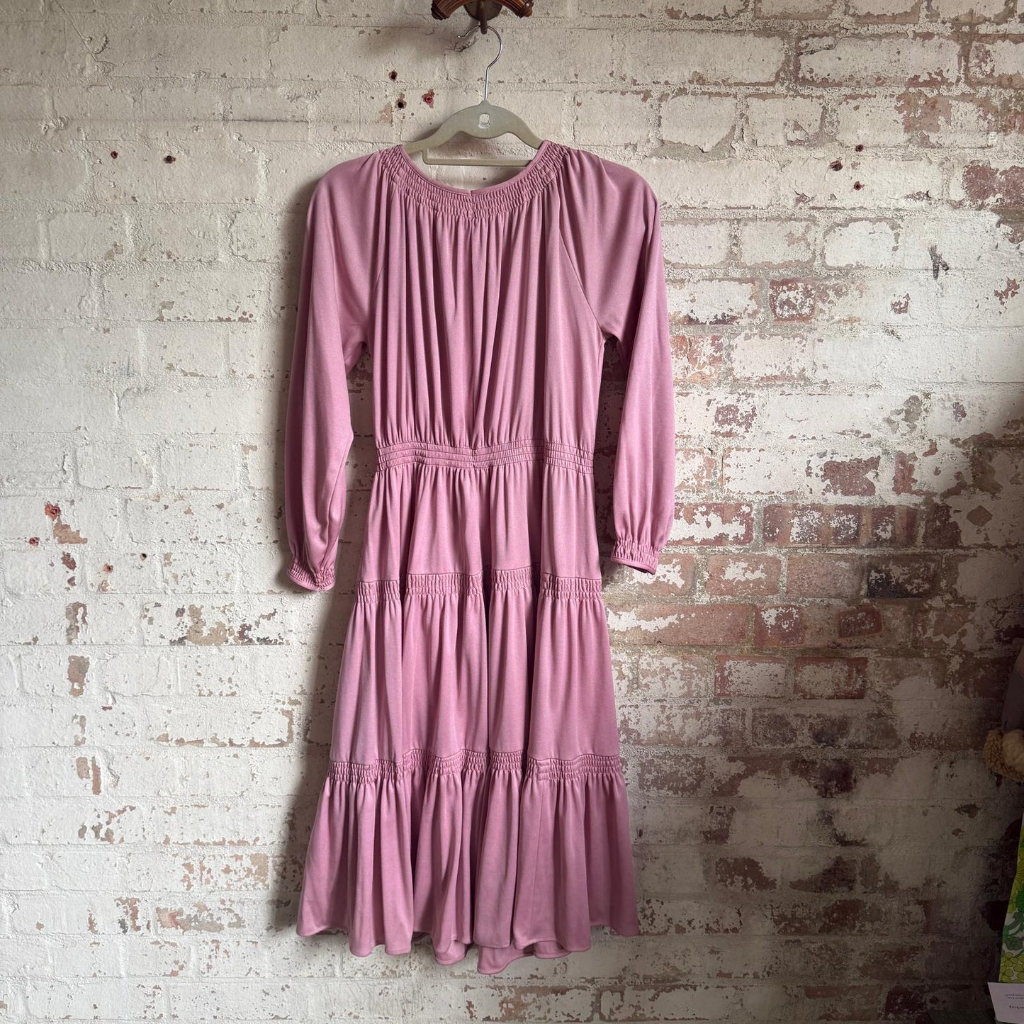 1970s Pink Layered Gypsy Dress