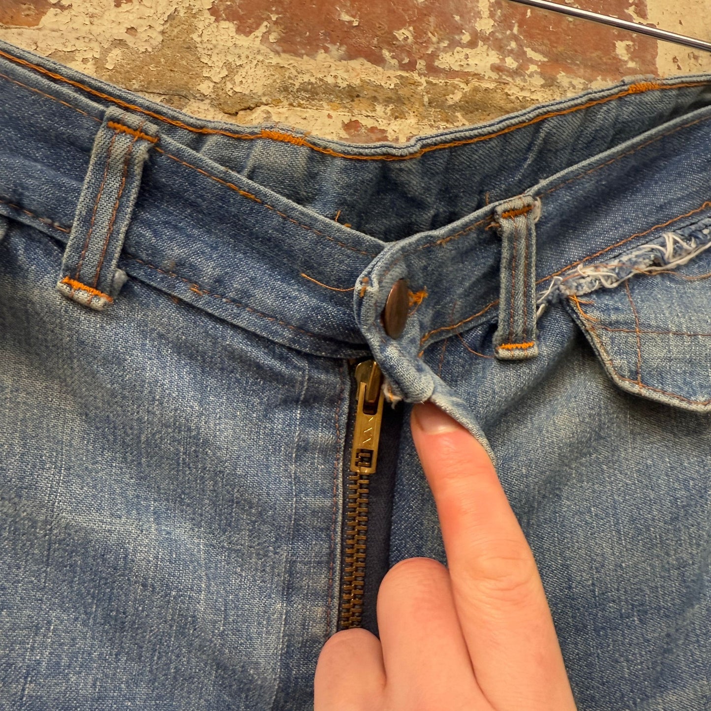 1970s Blue Flared Denim Jeans