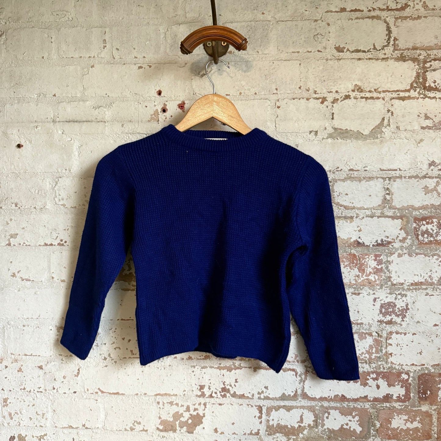 1970s Navy Blue Knitted British Jumper