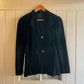 1970s Black Embroidered Velvet Suede Blazer Jacket