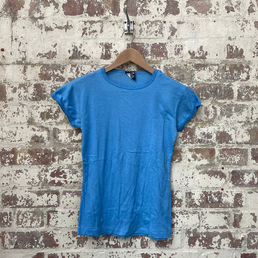 Vintage 1970s 1980s Blue Muscle Fit T-shirt