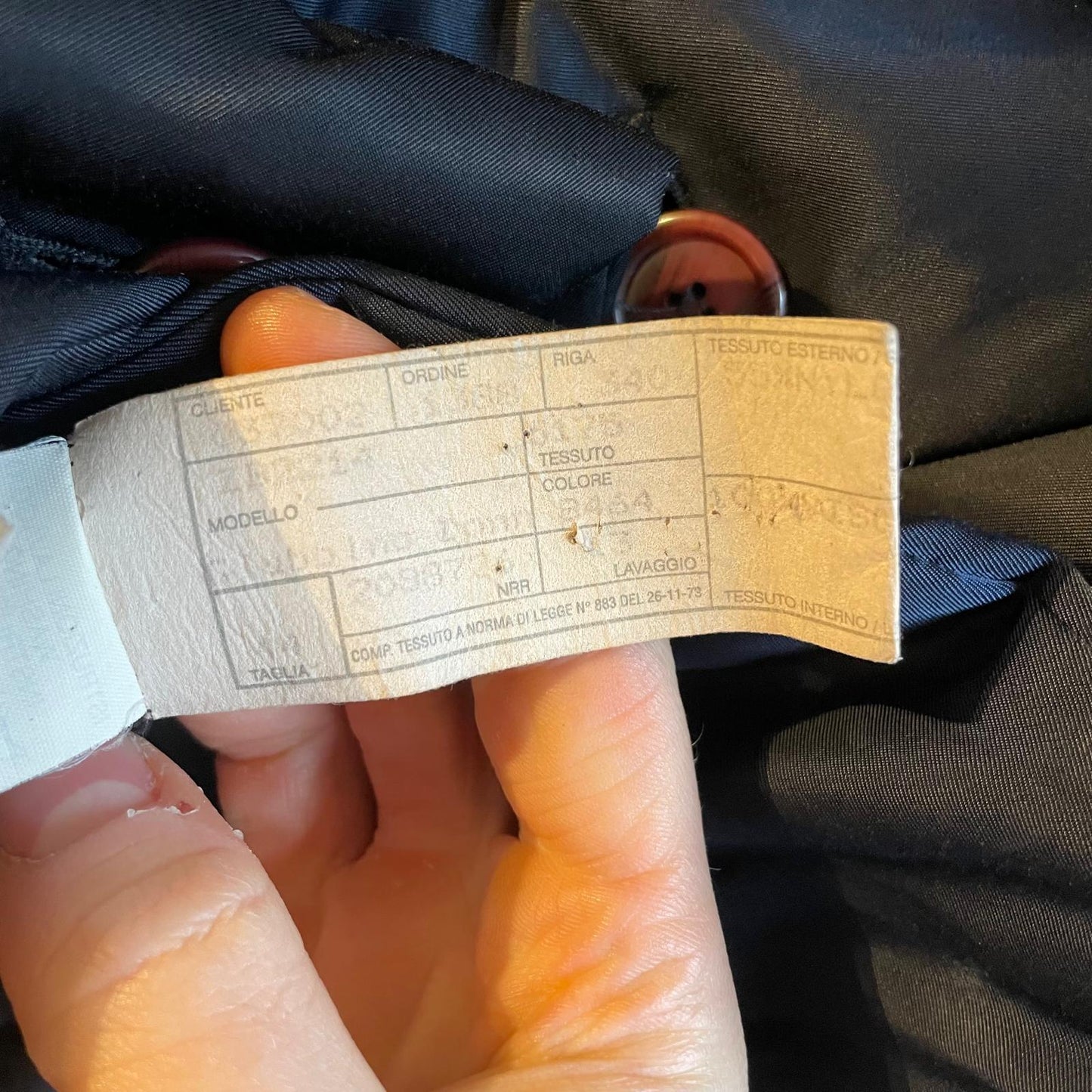 1990s Navy Armani Down Filled Puffer Jacket Coat