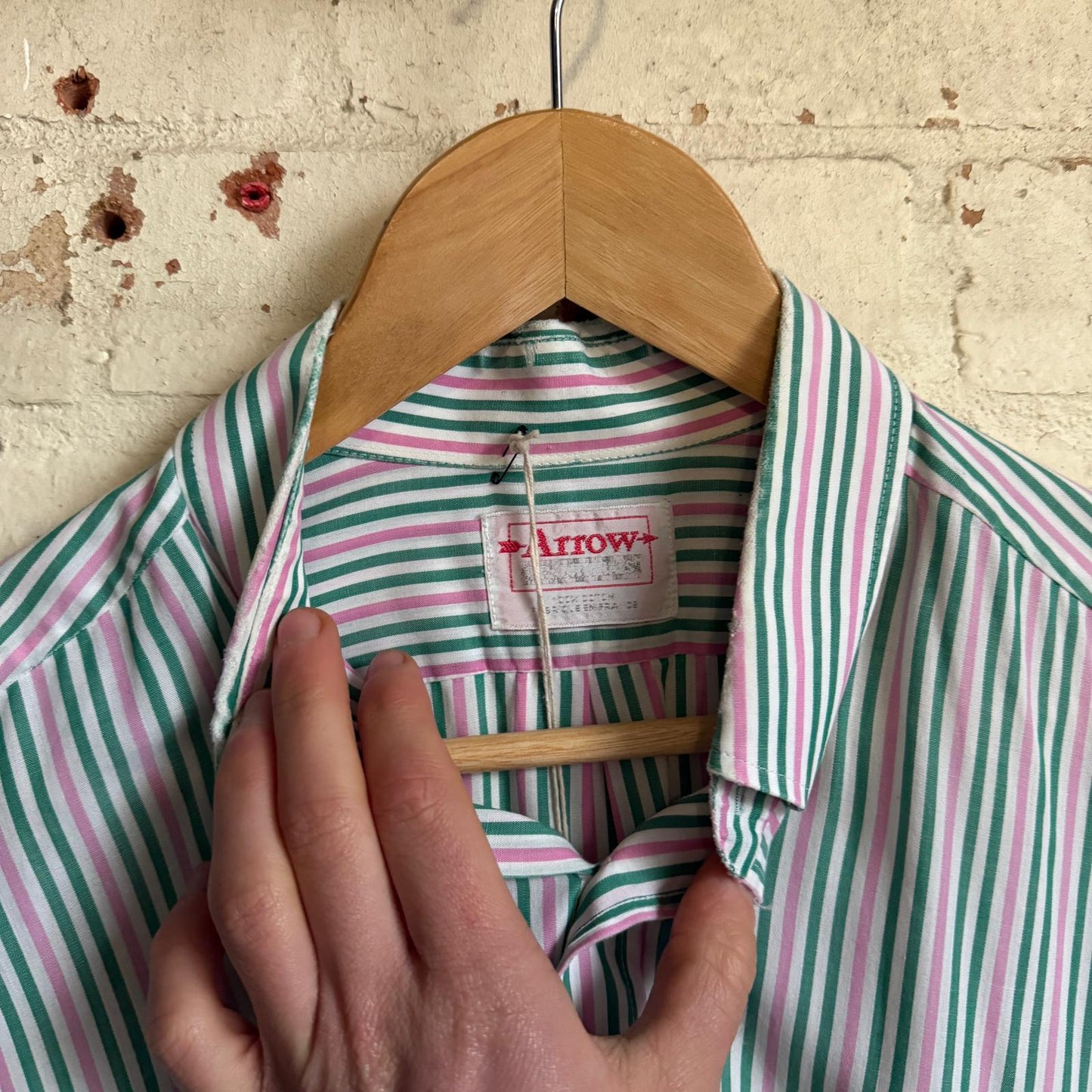 1970s Short Sleeve Arrow Ivy league Button Up Shirt