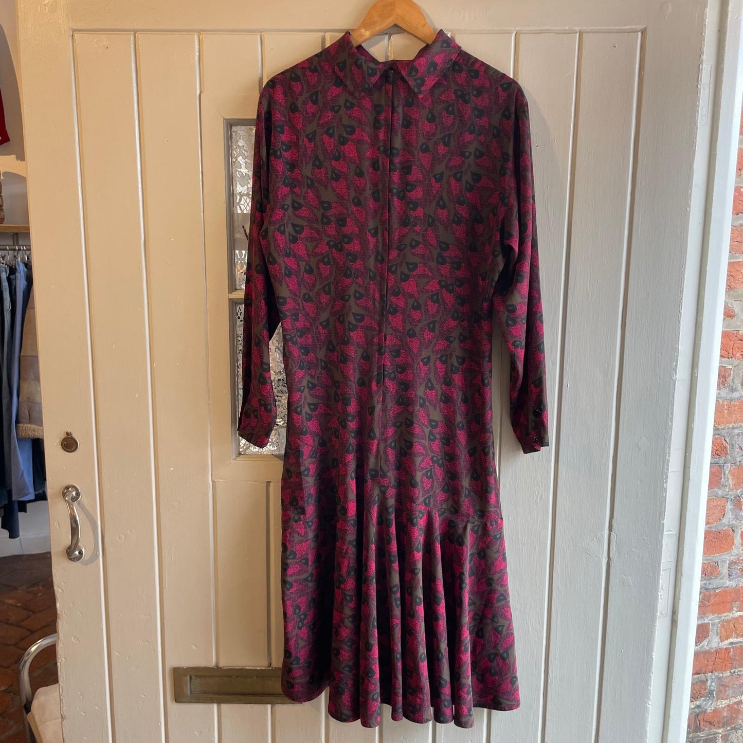 1970s Graphic Jaeger Purple Dress