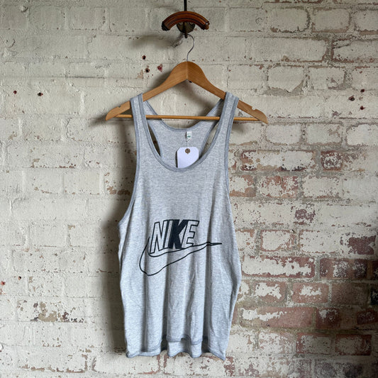 1970s Grey Graphic Nike Vest Top