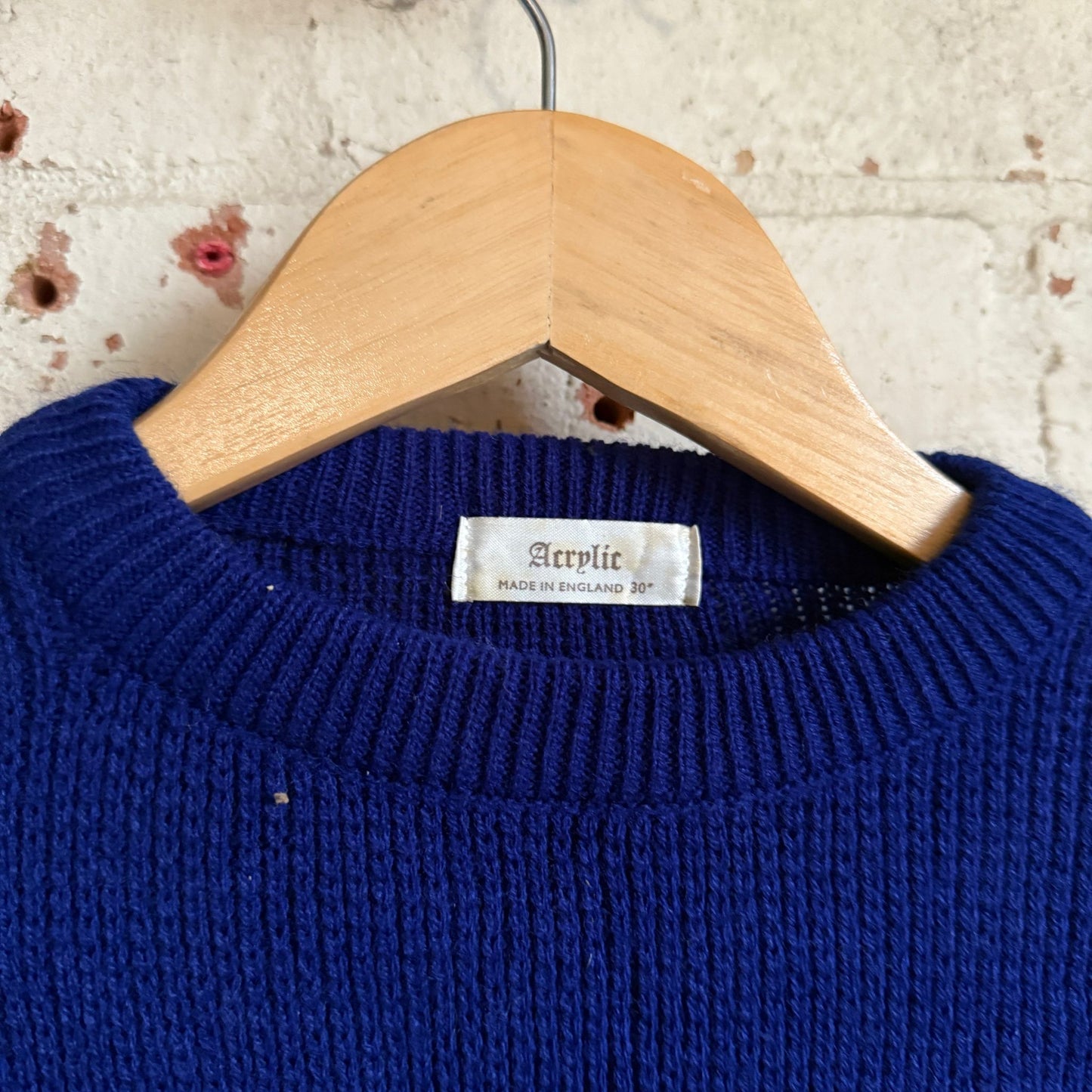 1970s Navy Blue Knitted British Jumper