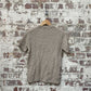 Vintage 1970s 1980s Beige Knitted Short Sleeved Jumper Shirt
